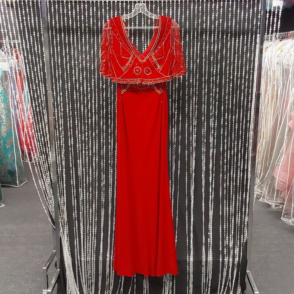Splash Two Piece Grad Prom Dress J776 Red - Picture 3 of 5